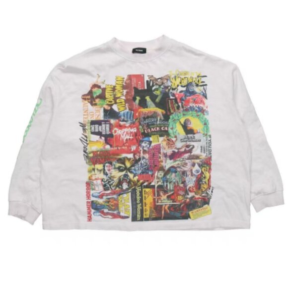 Horror Collage Long Sleeve T-Shirt - Picture 1 of 5